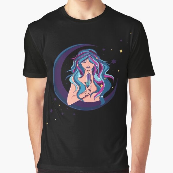 Calm Astrology Woman Graphic T Shirt
