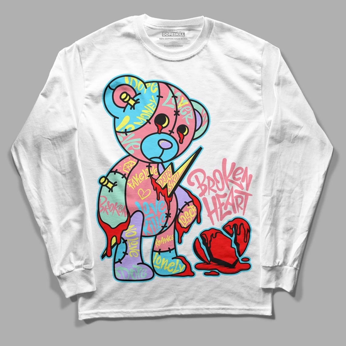 Candy Easter Dunk Low DopeSkill Long Sleeve T-Shirt Broken Heart Graphic