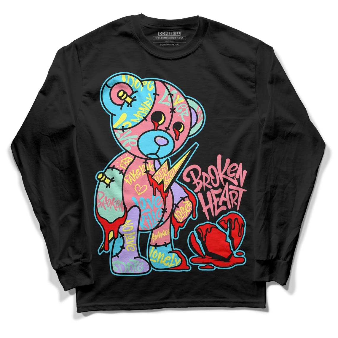 Candy Easter Dunk Low DopeSkill Long Sleeve T-Shirt Broken Heart Graphic