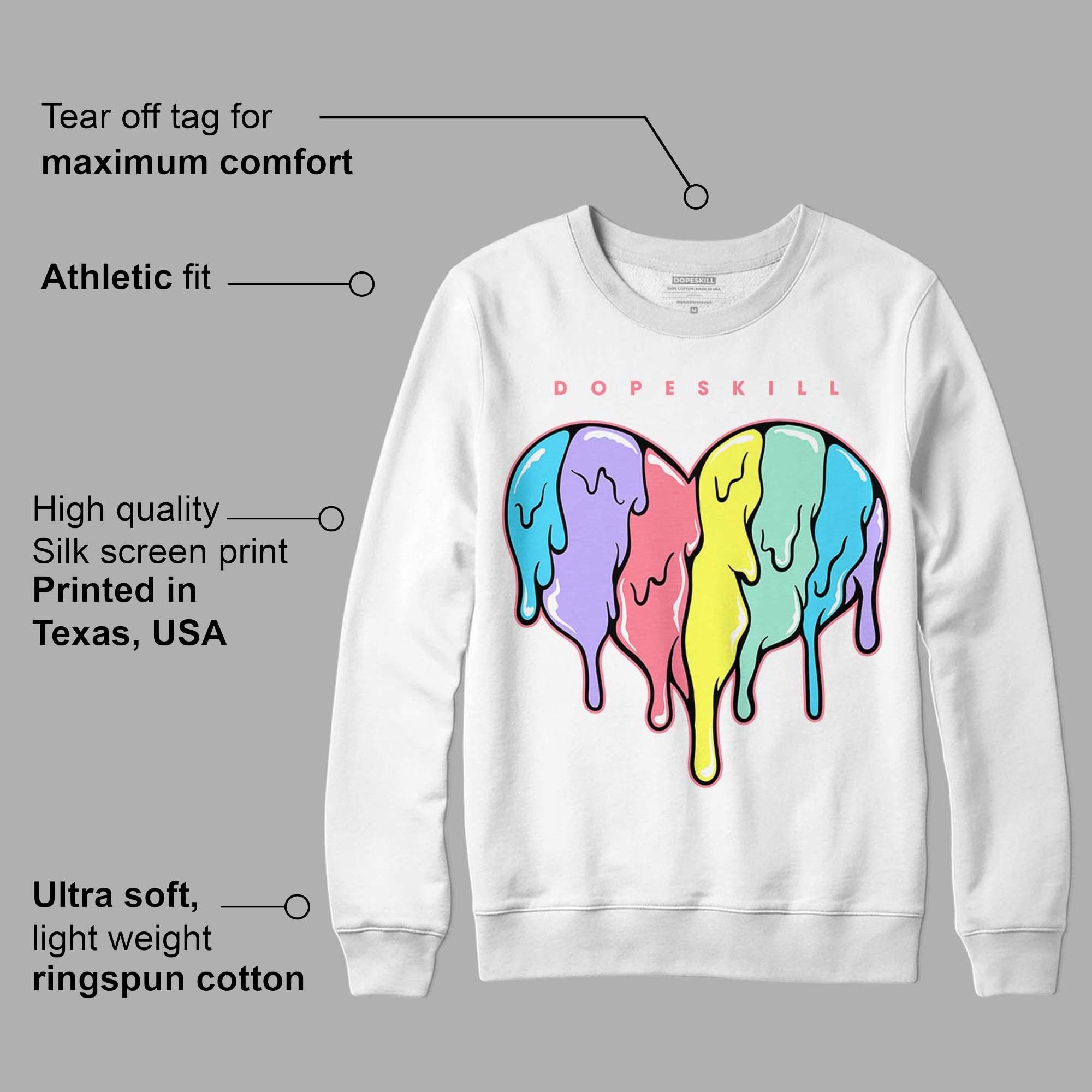 Candy Easter Dunk Low DopeSkill Sweatshirt Slime Drip Heart Graphic