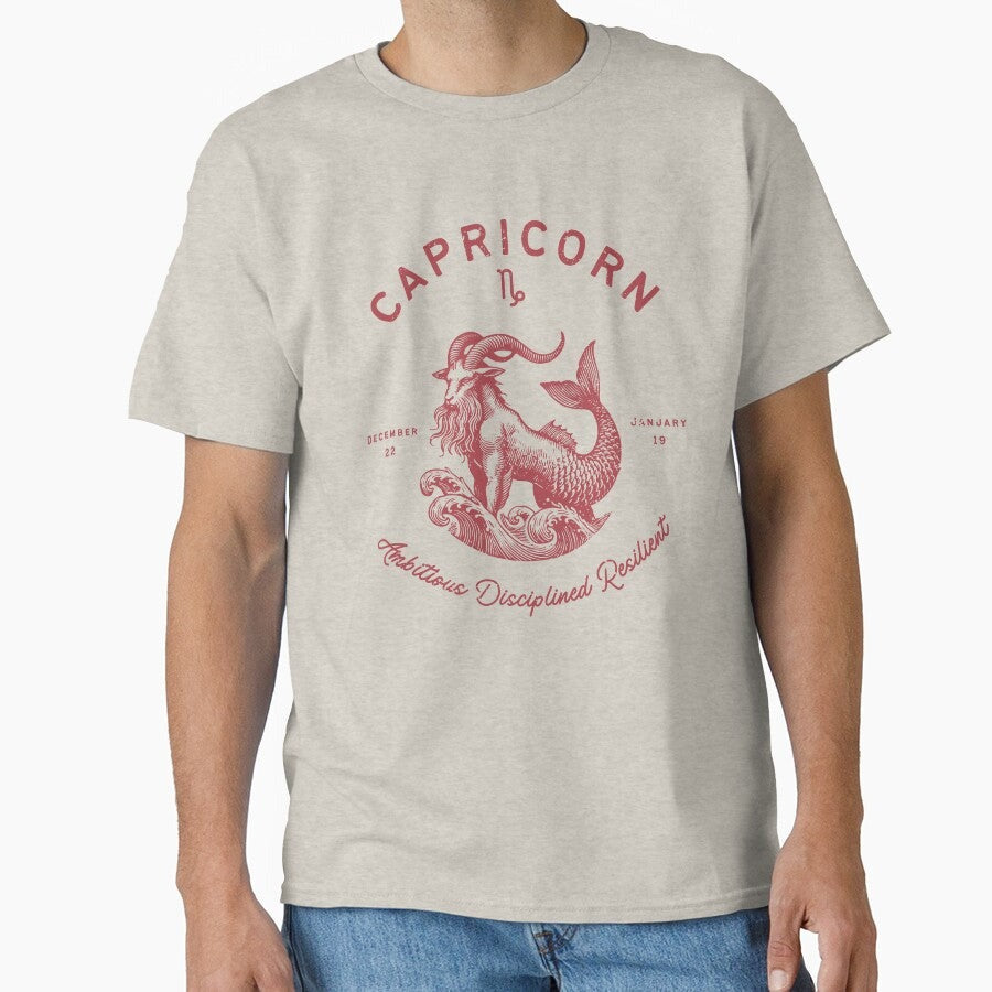 Capricorn Zodiac Sign vintage Classic T-Shirt