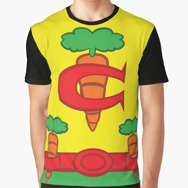 Captain Carrot Superhero Logo Graphic T-Shirt