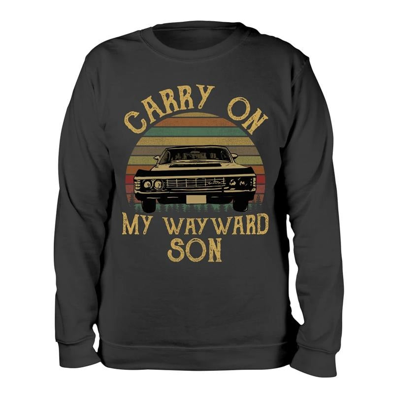 Carry On My Wayward Son Sunset Vintage Shirt, Supernatural Vintage T Shirt, Gift For Woman and Man Unisex T-Shirt Sweatshirt Hoodie style 001
