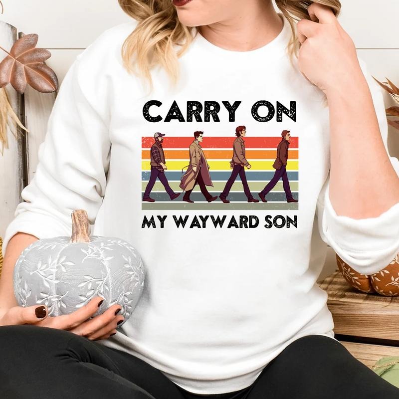 Carry On My Wayward Son T Shirt,  Gift For Woman and Man Unisex T-Shirt Sweatshirt Hoodie style 001