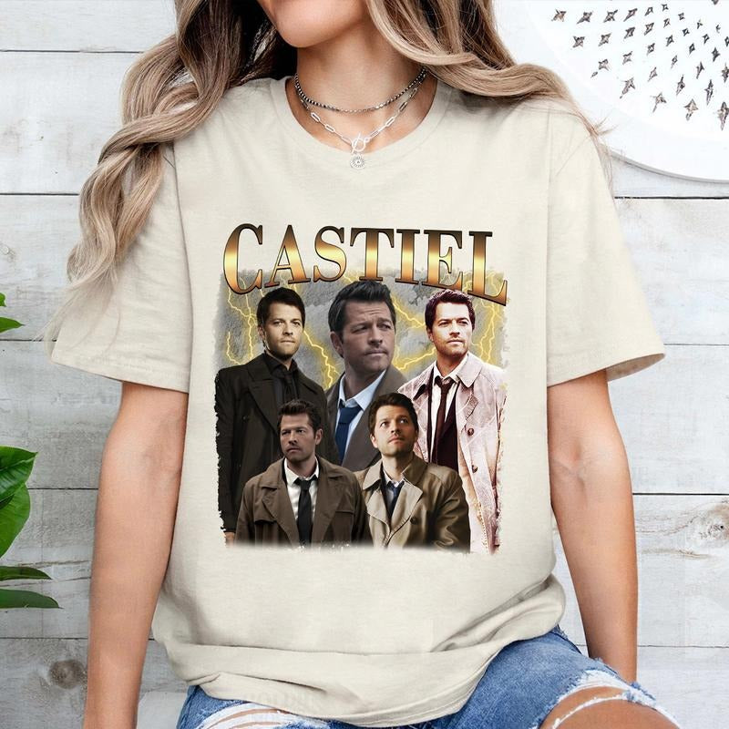Castiel T Shirt, Vintage Castiel T Shirt, Gift For Woman and Man Unisex T-Shirt Sweatshirt Hoodie style 001