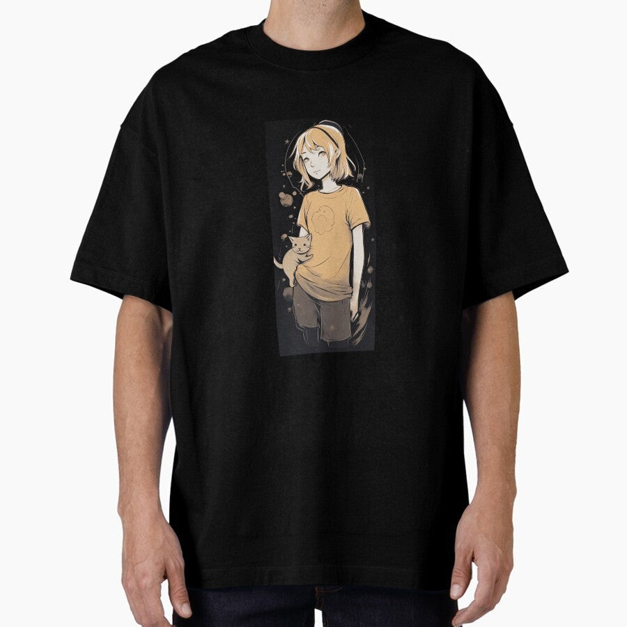 Cat Mom Anime Oversized T Shirt