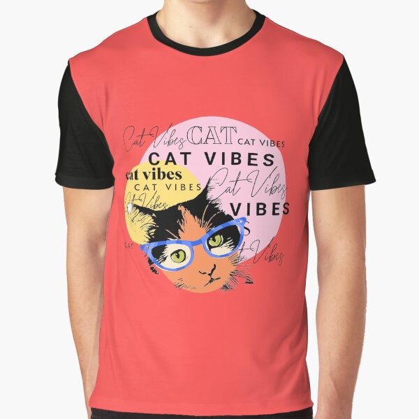 Cat Vibe Font Graphic T Shirt