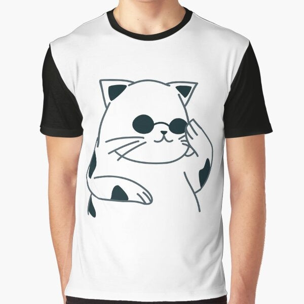 Cat With Glasses Graphic T Shirt