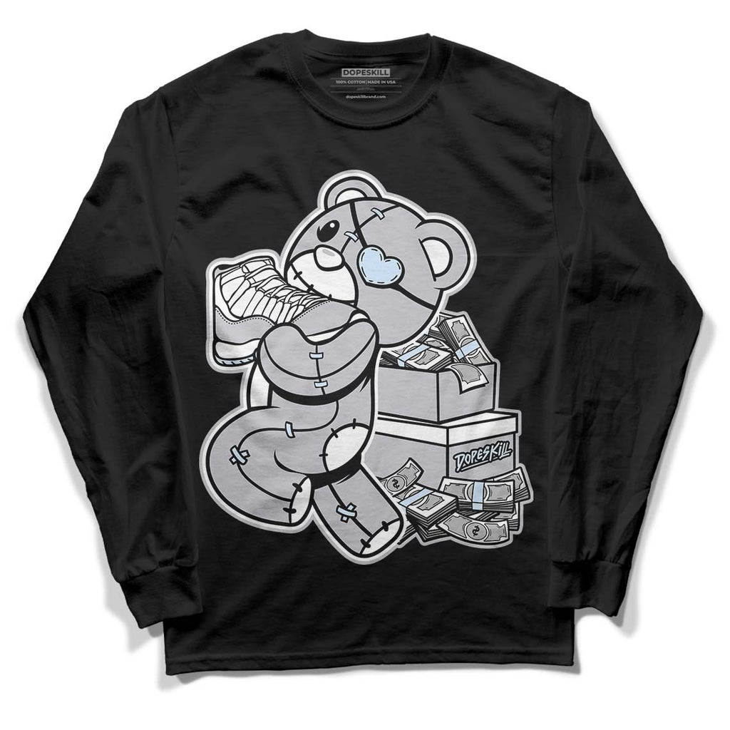 Cement Grey 11s DopeSkill Long Sleeve T-Shirt Bear Steals Sneaker Graphic