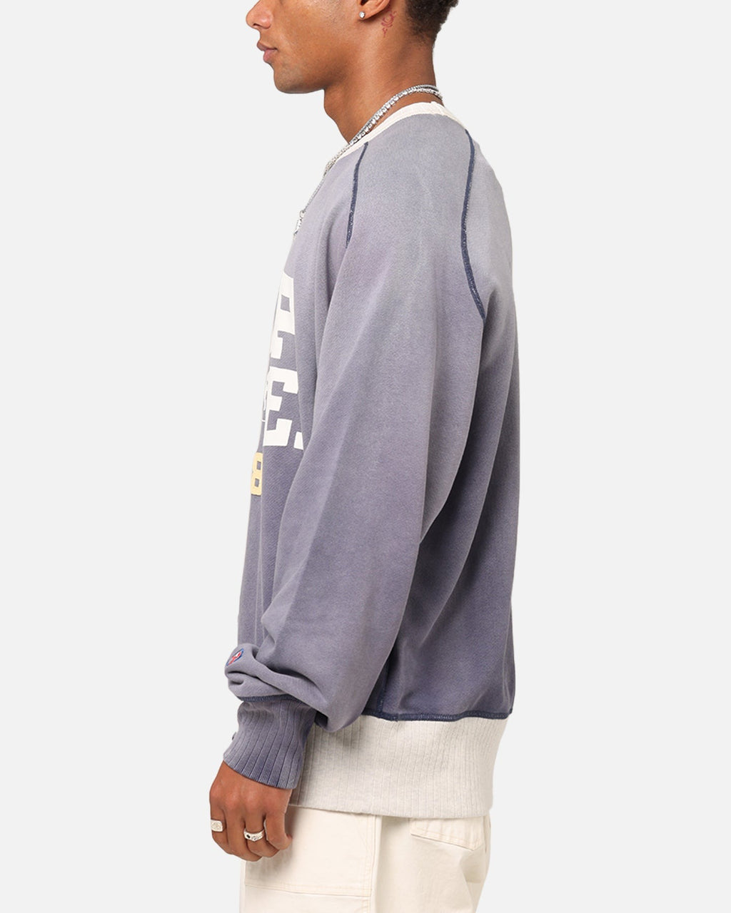 Champion 50's Saddle Crew Sweatshirt Athletic Navy