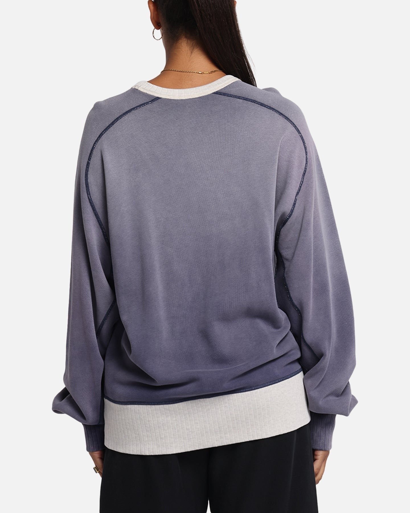 Champion 50's Saddle Crew Sweatshirt Athletic Navy Style001