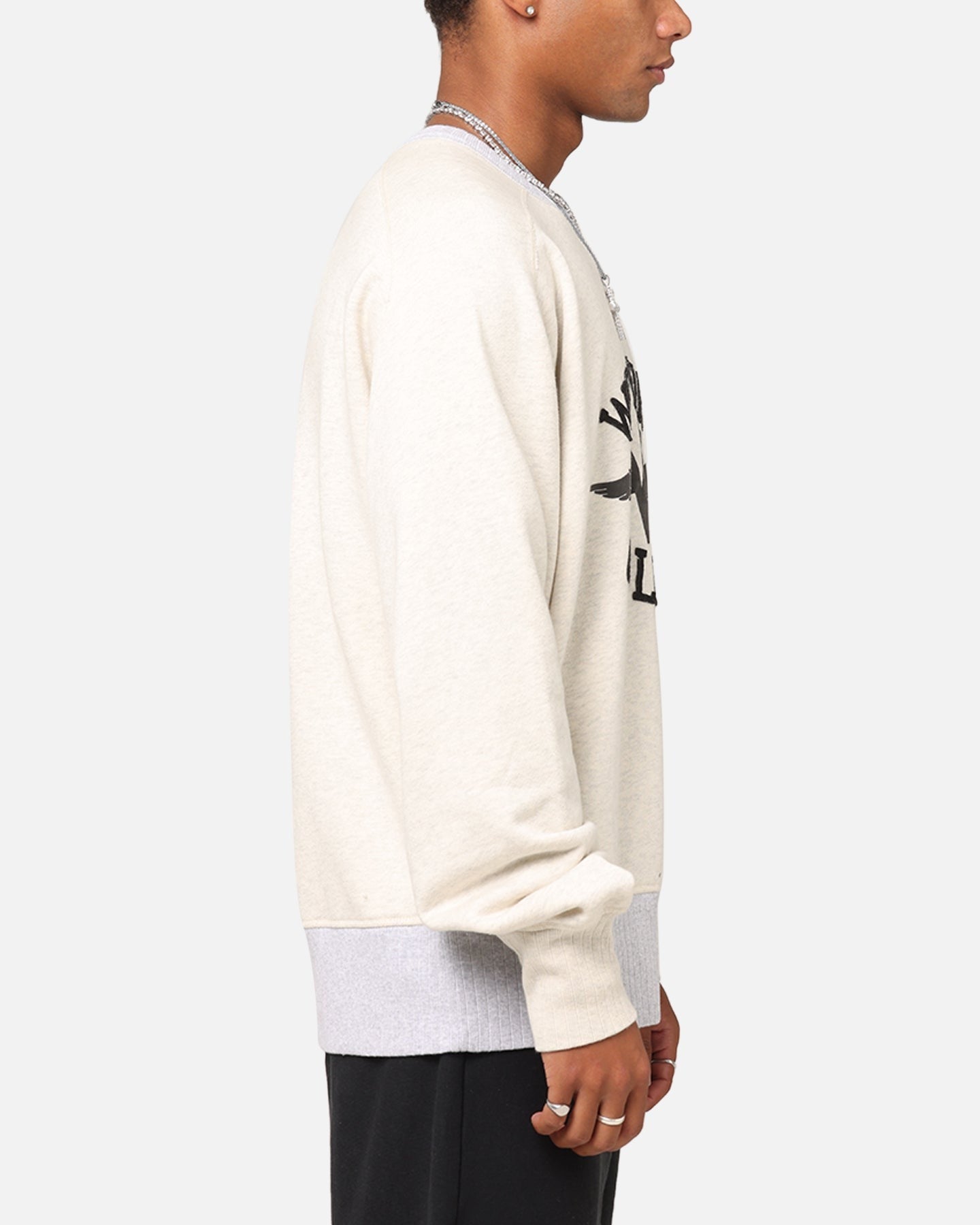 Champion 50's Saddle Crew Sweatshirt Oatmeal Heather