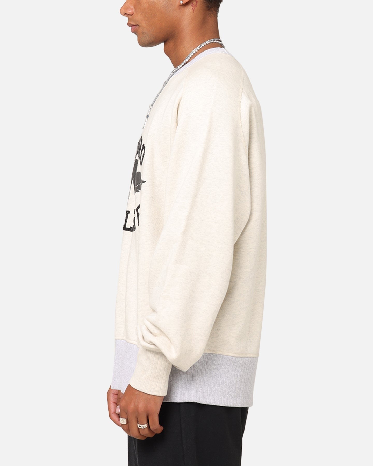 Champion 50's Saddle Crew Sweatshirt Oatmeal Heather