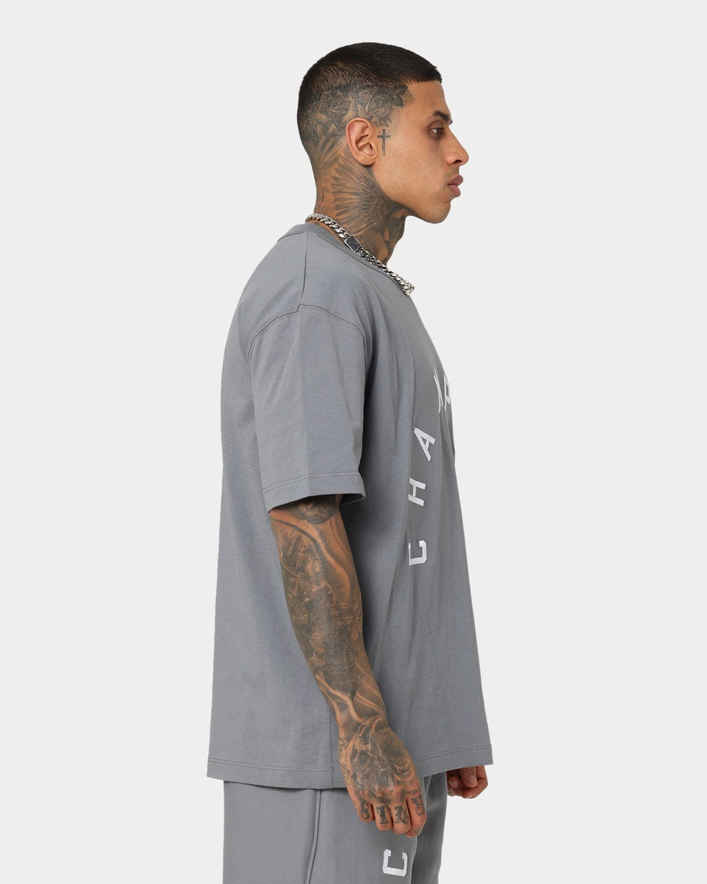 Champion Heritage Arch Logo T-Shirt Calico Grey