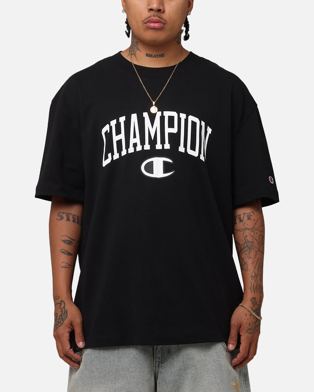 Champion Heritage Varsity Graphic T-Shirt Black