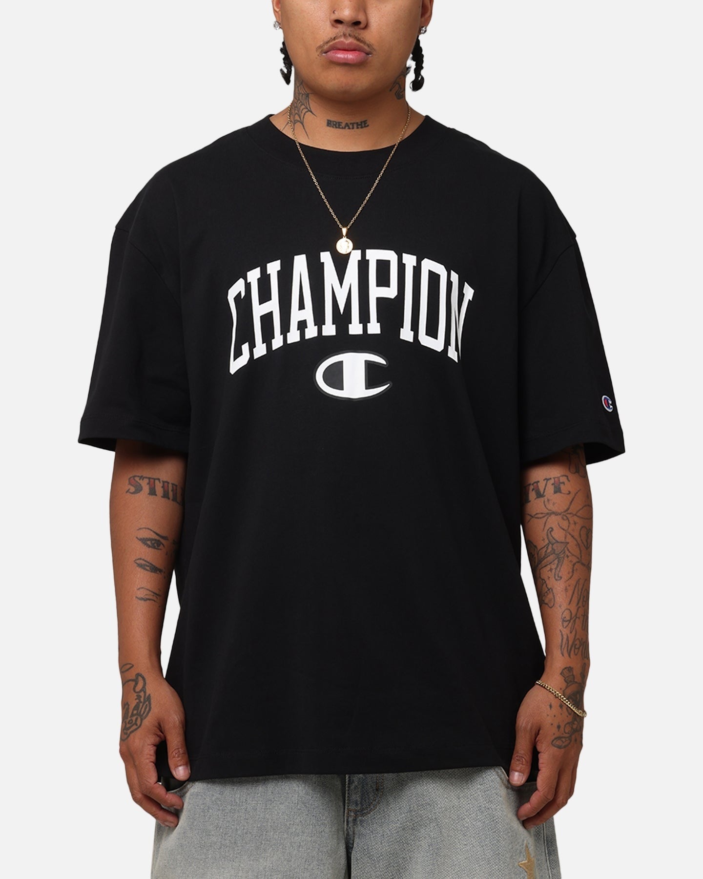 Champion Heritage Varsity Graphic T-Shirt Black