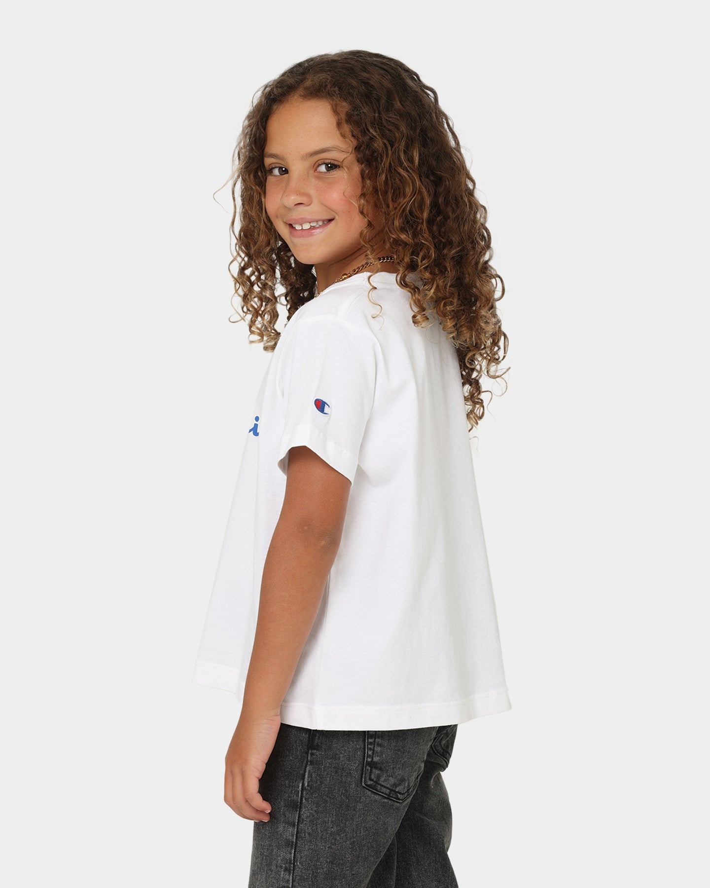Champion Kids' Script Boxy T-Shirt White