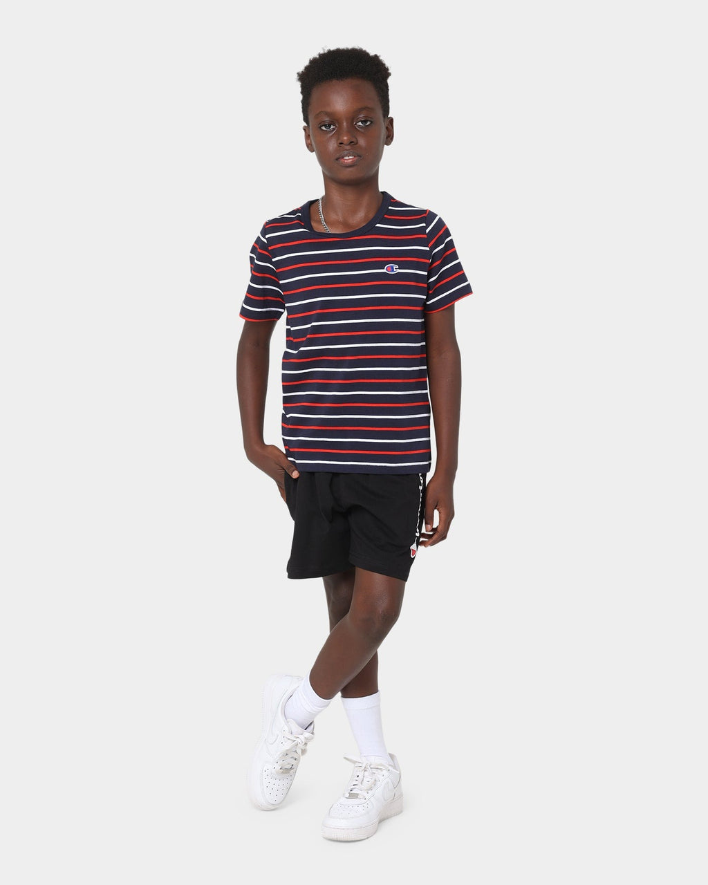 Champion Kids' Stripe T-Shirt Stripe 5T8 Style001