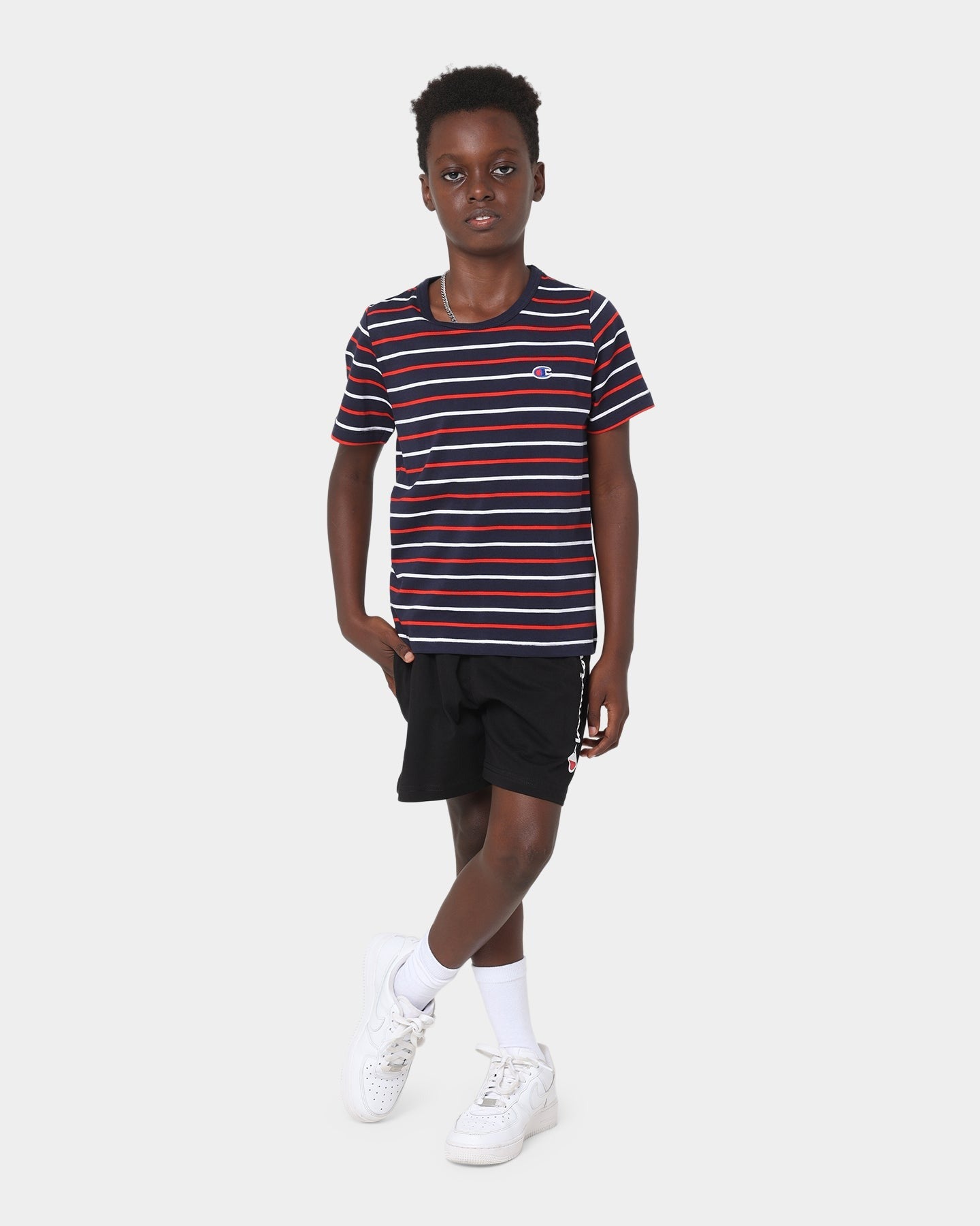 Champion Kids' Stripe T-Shirt Stripe 5T8 Style001