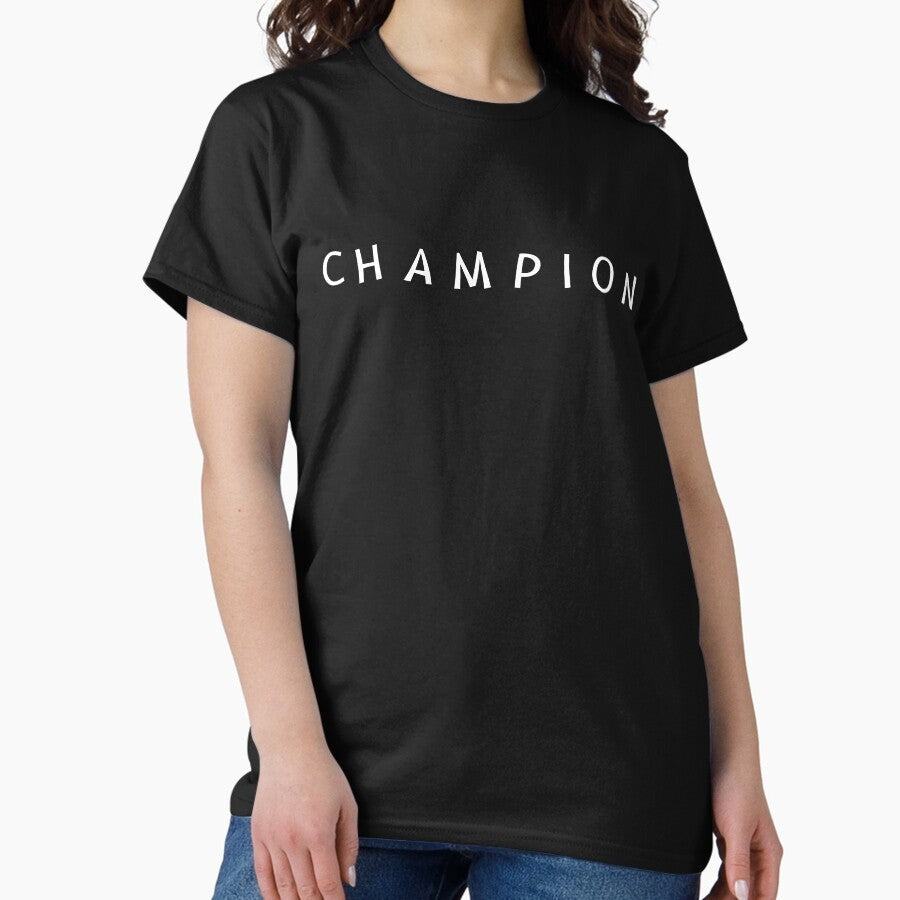 Champion Logo Champion Sticker Champion Shirt White Classic T Shirt
