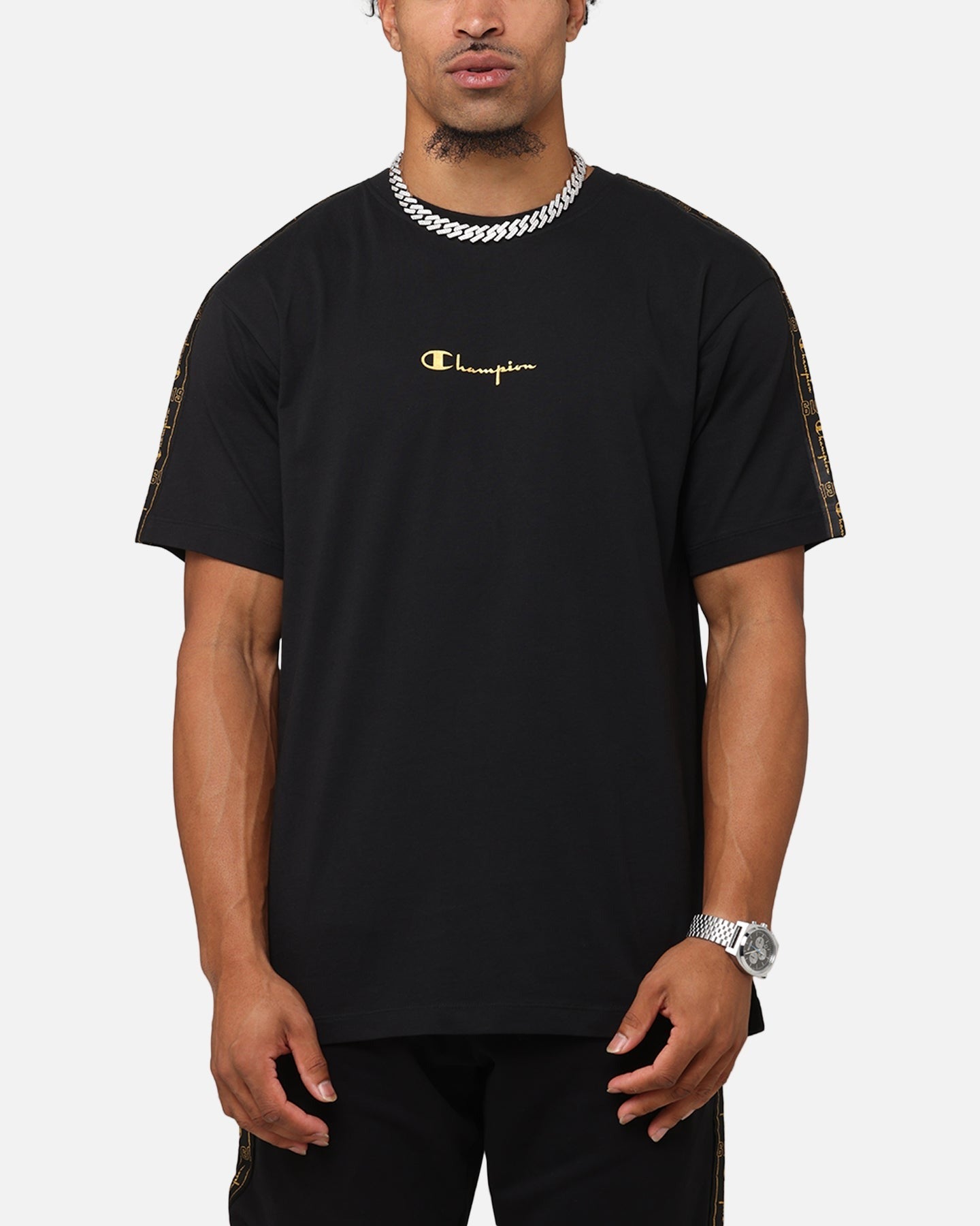 Champion Lux Taping T-Shirt Black
