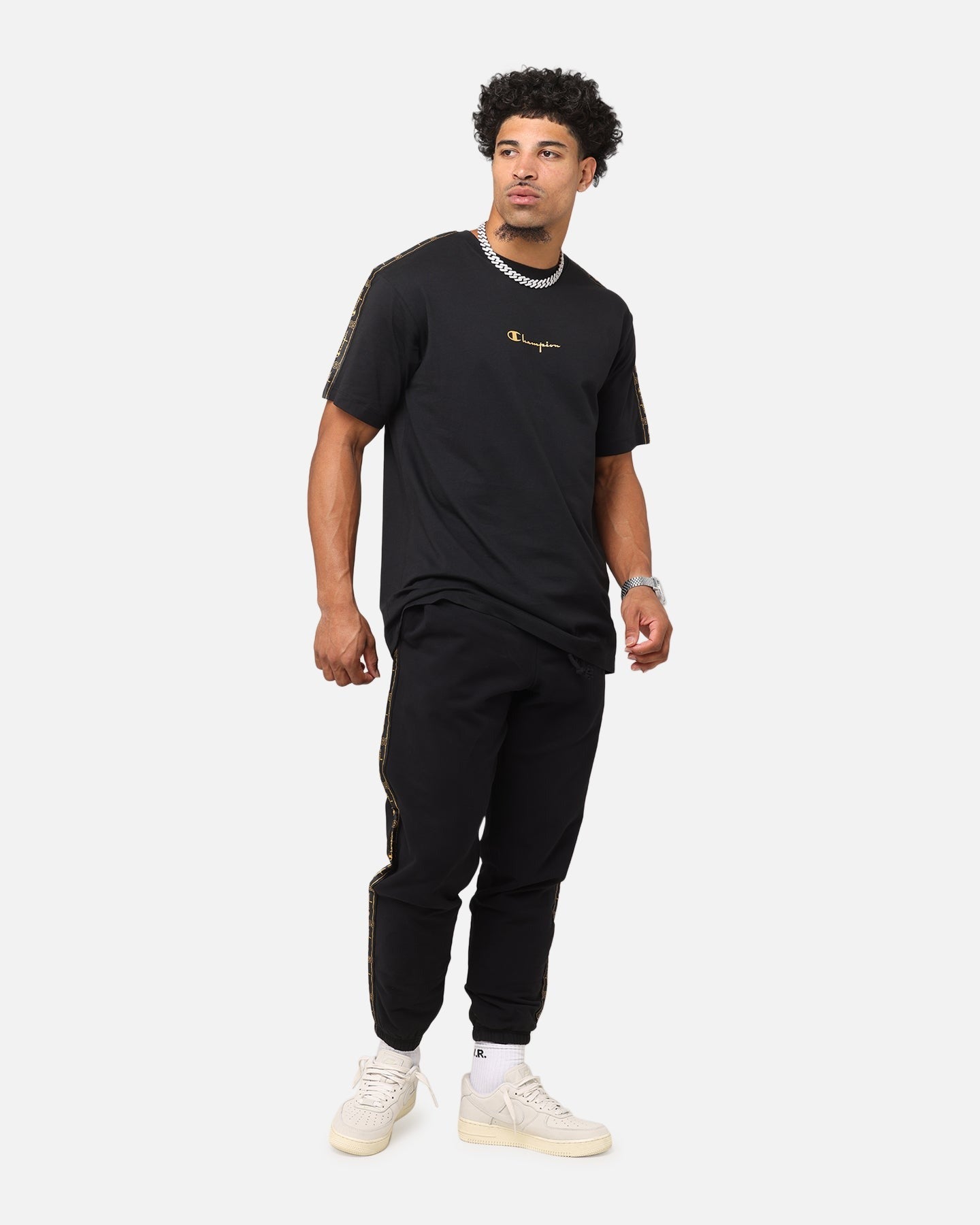 Champion Lux Taping T-Shirt Black