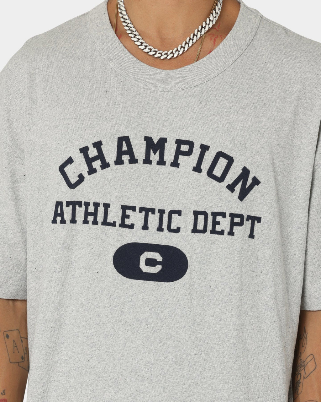 Champion Rebound Archive SS T-Shirt Oxford Heather