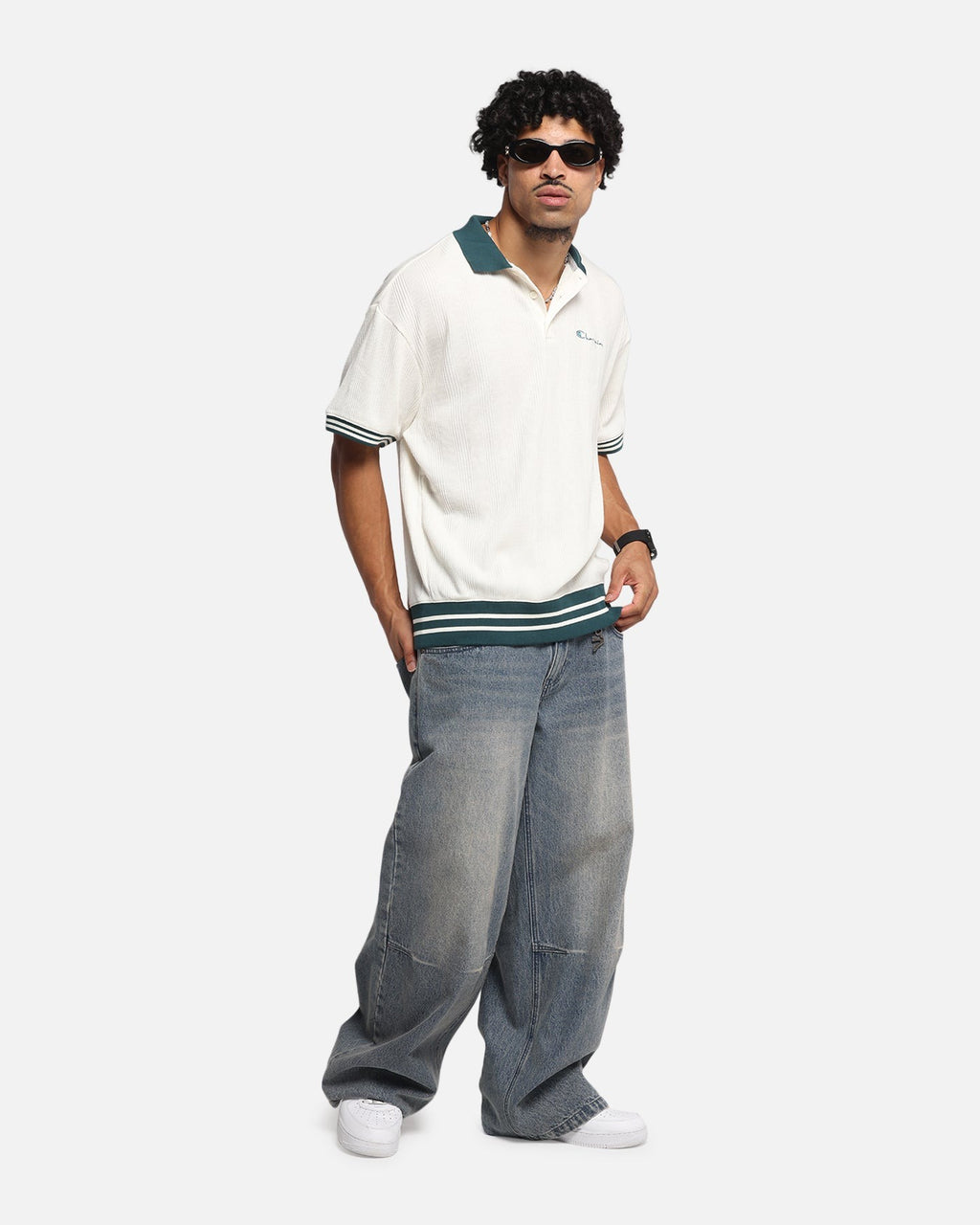 Champion Textured Polo Shirt Natural