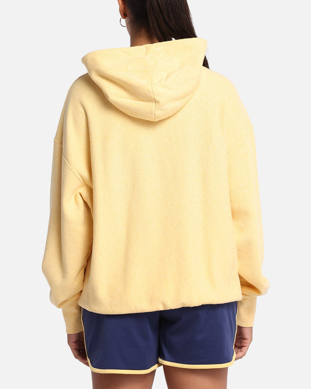 Champion Vintage Logo Sweatshirt Hoodie Yellow Style001