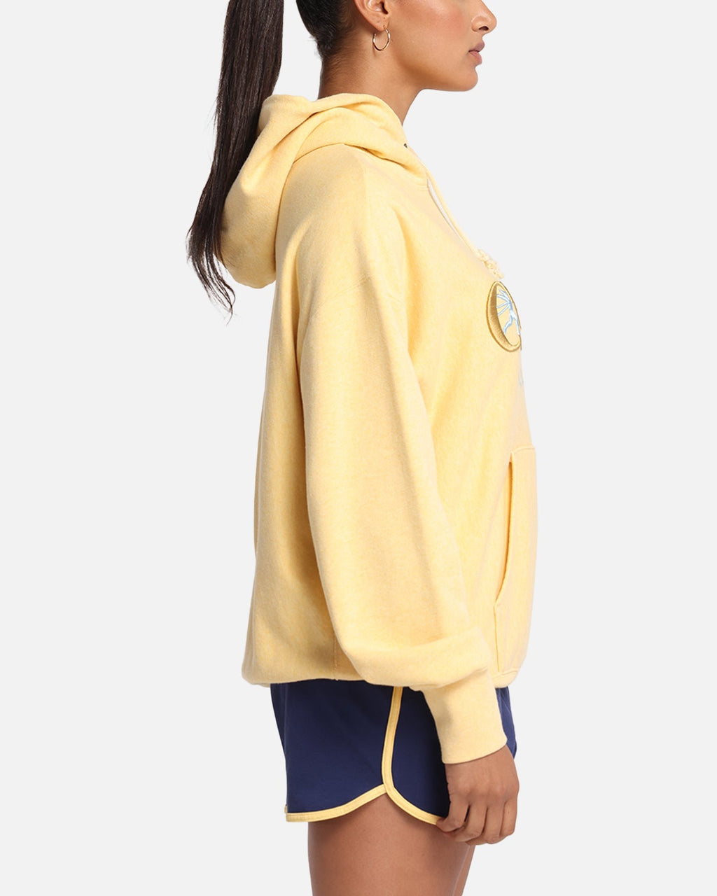 Champion Vintage Logo Sweatshirt Hoodie Yellow Style001