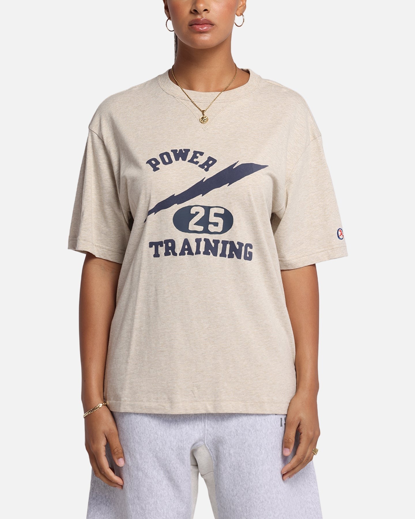 Champion Vintage Mix P.E Class T-Shirt Oatmeal Heather Style001