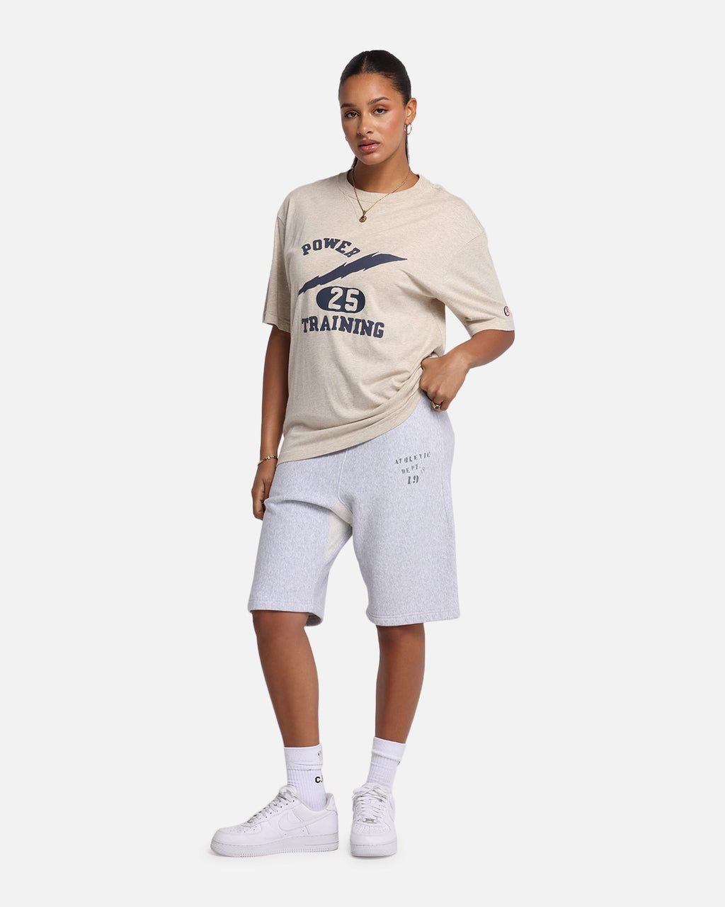 Champion Vintage Mix P.E Class T-Shirt Oatmeal Heather Style001