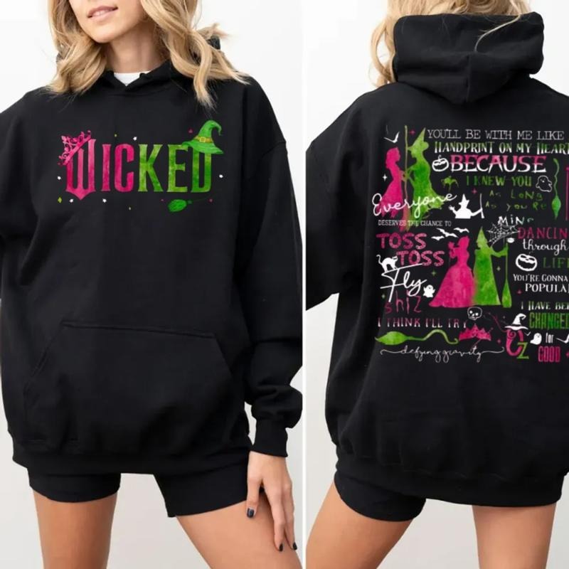 Changed For Good Sweatshirt 2 Sides, Wicked Defy Gravity Shirt, Wicked Hoodie, Wizard Of Oz Sweater Broomstick, Unisex Sweater Pullover Tee