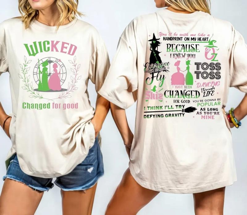 Changed For Good Sweatshirt, Wicked Defy Gravity Shirt, Wicked Hoodie, Witch Pink And Green Shirt, Wizard Of Oz Shirt Broomstick, Unisex Sweater