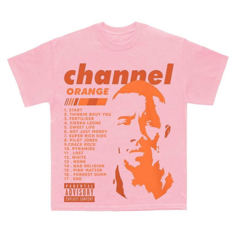 Channel Orange Tracklist T-Shirt, Frank Ocean Album Art Tee, R&B Music Shirt, Iconic Album Sweatshirt, Unisex Cotton Menswear style 001