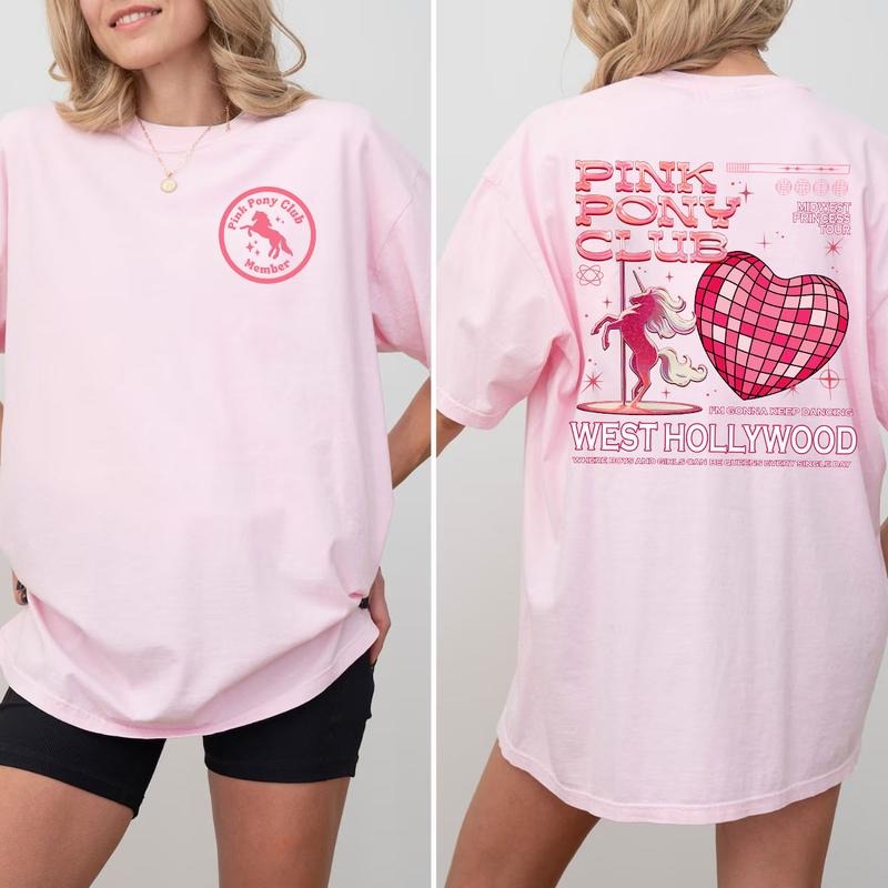 Chappell Pink P0ny Club 2SIDED T-Shirt Sweatshirt, Princess Music Shirt