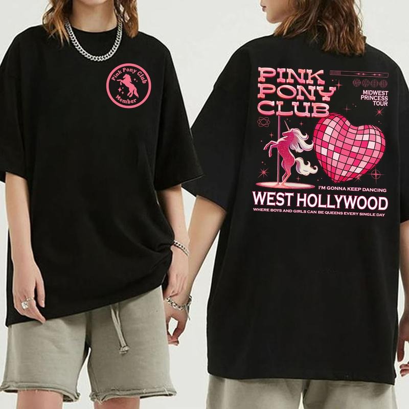 Chappell Pink P0ny Club 2SIDED T-Shirt Sweatshirt, Princess Music Shirt