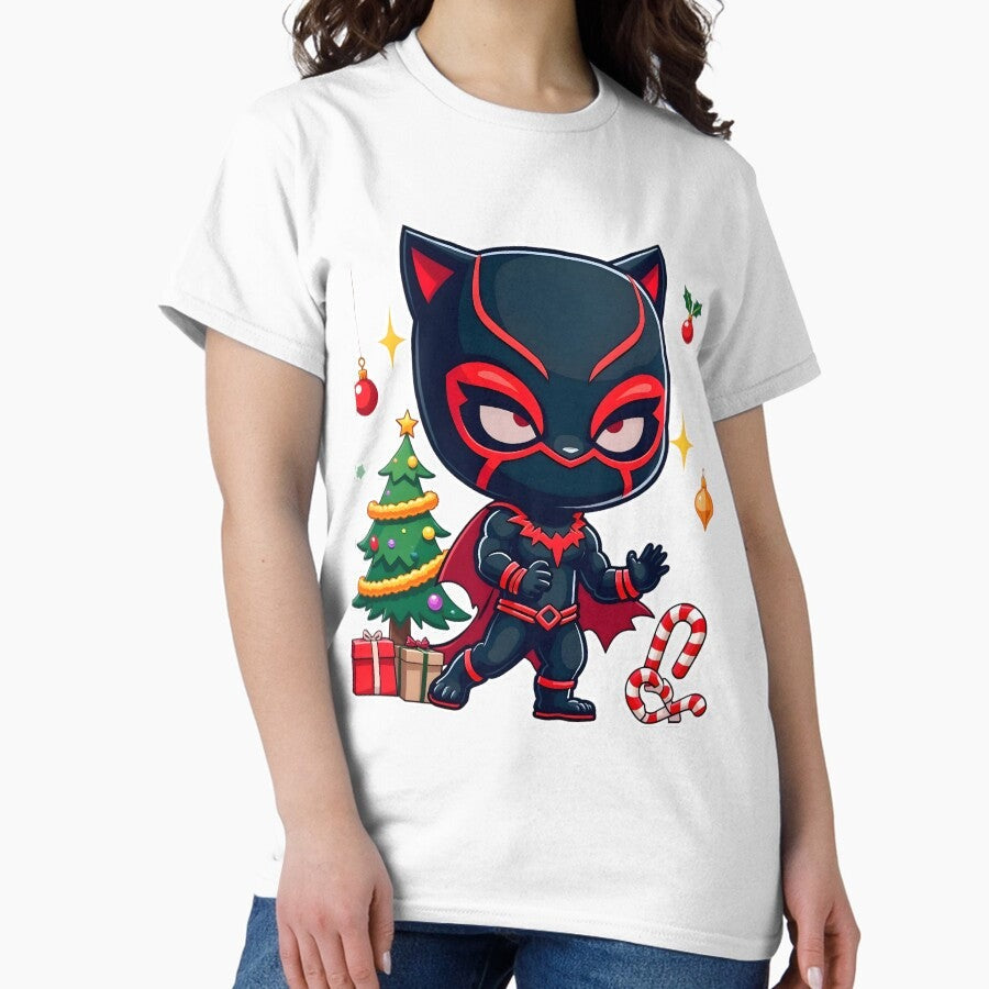 Chibi Panther Hero - Festive Holiday Edition Classic T-Shirt