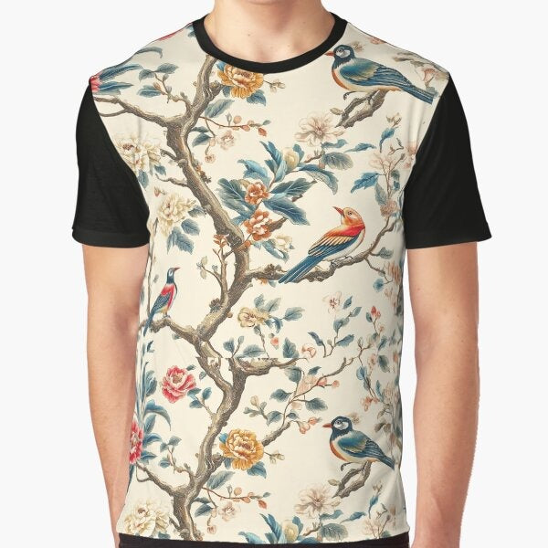 Chic Delicate Floral Pastel India Floral For Nature-Inspired Homes Graphic T-Shirt