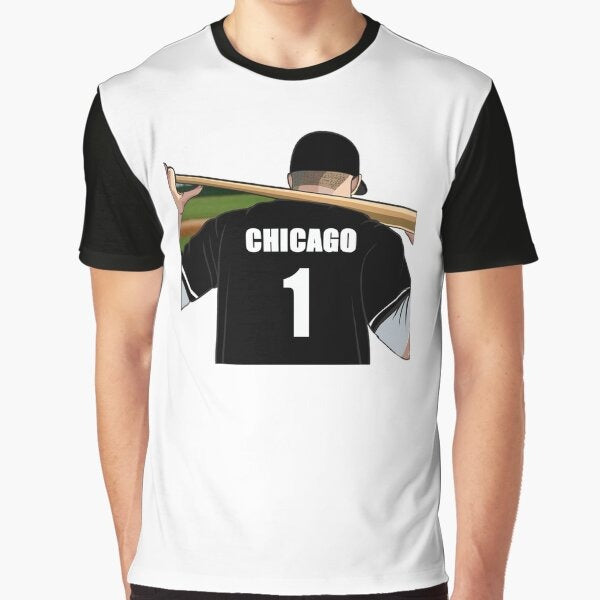 Chicago Black Baseball Jersey Number 1 Fan Graphic T-Shirt