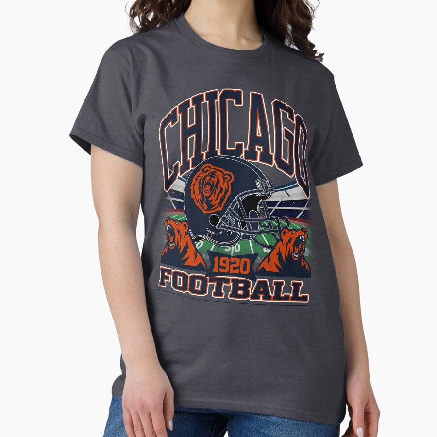 Chicago Football - Vintage Gridiron Legacy Classic T-Shirt