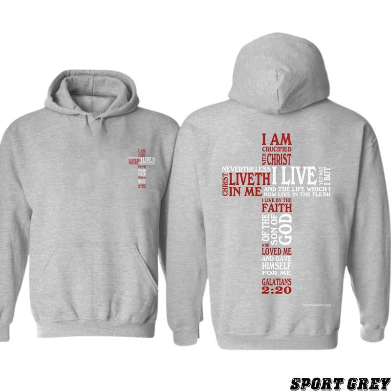 Christian T-ShirtHoodie Featuring Crucified with Christ T-ShirtHoodie Vintage for Men and Women, Unisex Workwear Tee - Casual, Menswear