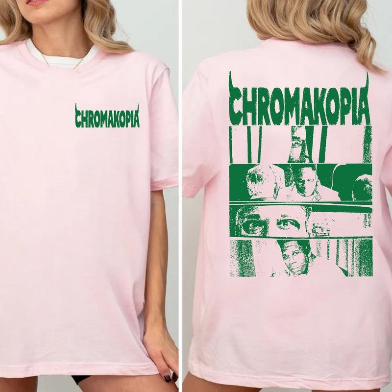 Chromakpia Hoodie, Rap Hip Hop Clothing, 2 Sides Tylerr Concert 2025 Merch, Unisex Sweater Pullover Tee