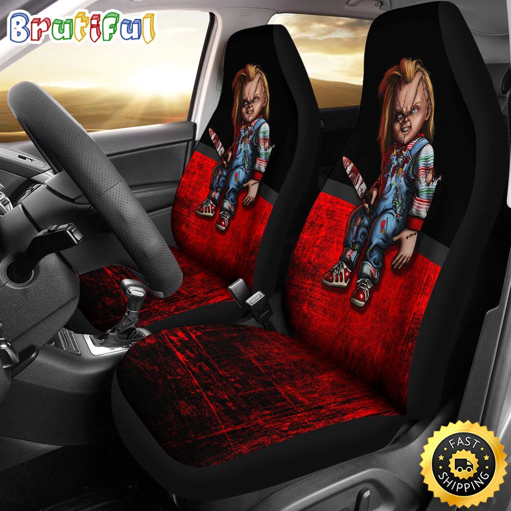 Chucky Blood Horror Film Halloween Car Seat Covers Chucky Horror Film Car Accesories