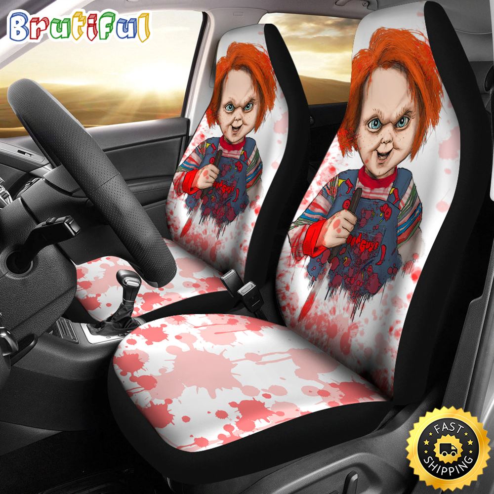 Chucky Blood Horror Halloween Car Seat Covers Chucky Horror Film Car Accesories