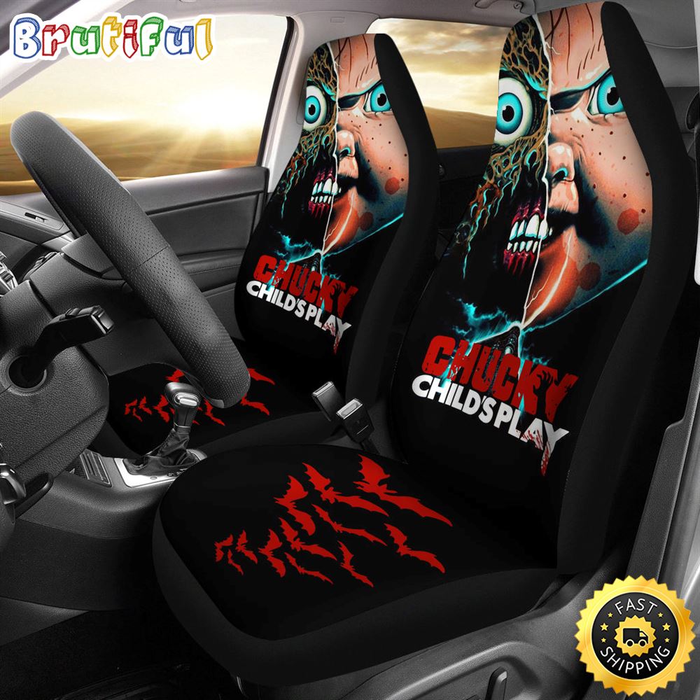 Chucky Horror Halloween Bats Car Seat Covers Chucky Horror Film Car Accesories
