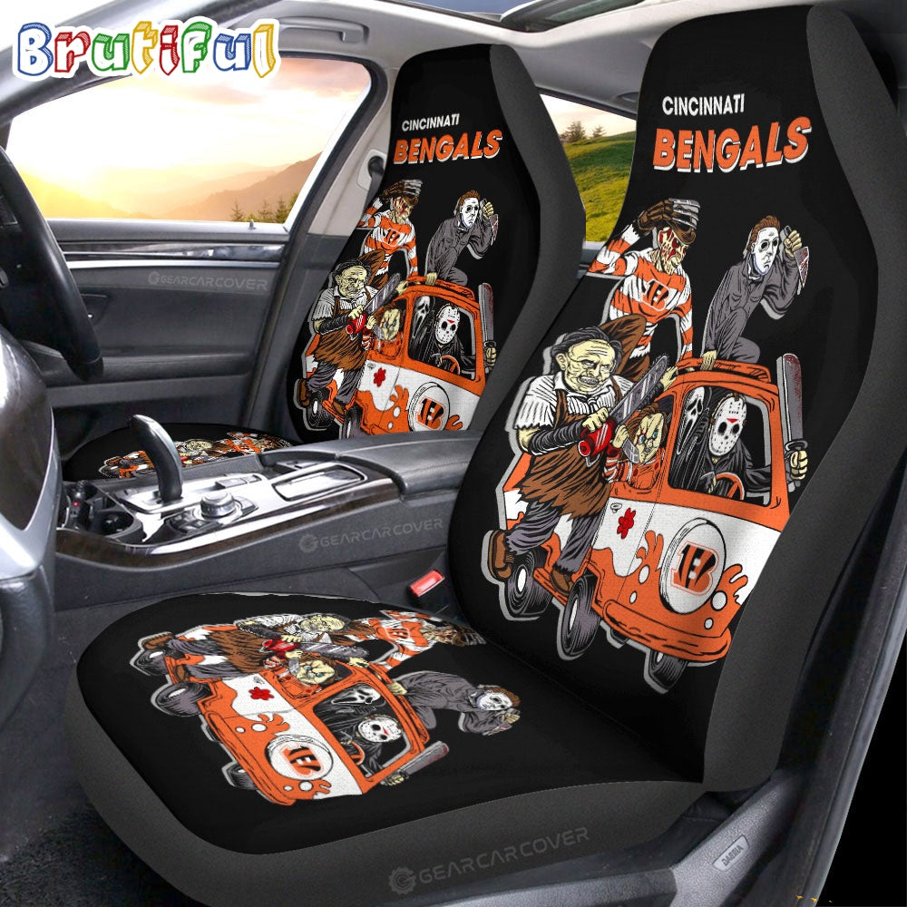 Cincinnati Bengals Horror Characters Essential Halloween Car Seat Covers