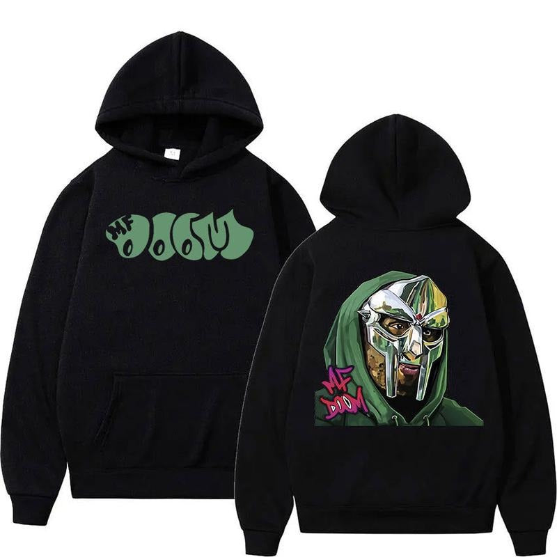 Classic Unisex Fit Mf Do.o.m Hoodie M.ad.lib M.ad.villa.in Metal Face Pullover - Festive Sweatshirts, T-shirts, Or Hoodies - Cotton