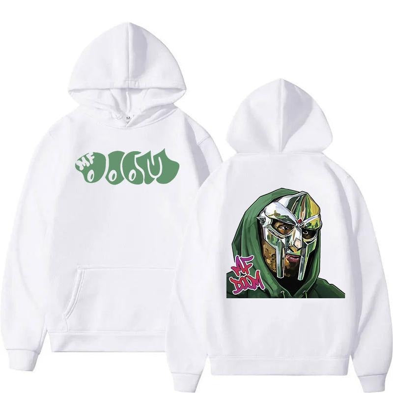 Classic Unisex Fit Mf Do.o.m Hoodie M.ad.lib M.ad.villa.in Metal Face Pullover - Festive Sweatshirts, T-shirts, Or Hoodies - Cotton