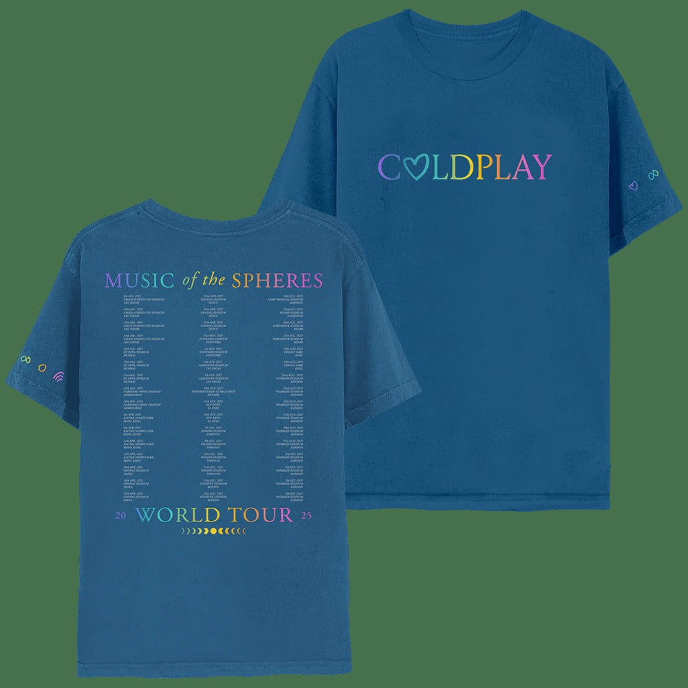 Coldplay Heart Shirt Tour 2025 Merch Great Music Lover Gift Ideas For Men Or Boyfriend